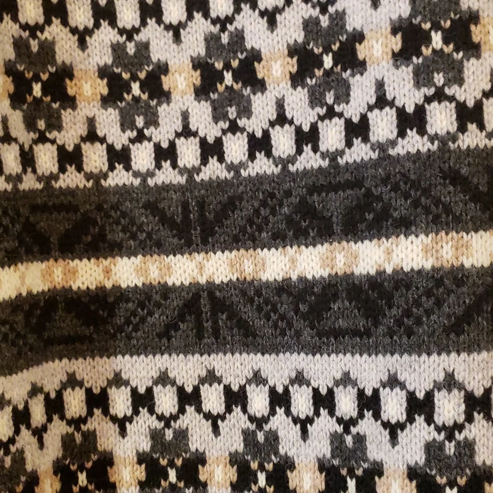 J. Crew Black and White Patterned Sweater